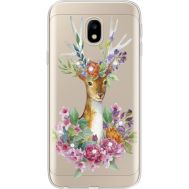 Силіконовий чохол BoxFace Samsung J330 Galaxy J3 2017 Deer with flowers (935057-rs5)