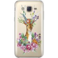 Силіконовий чохол BoxFace Samsung J500H Galaxy J5 Deer with flowers (935058-rs5)