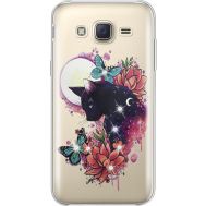 Силіконовий чохол BoxFace Samsung J500H Galaxy J5 Cat in Flowers (935058-rs10)