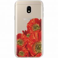 Силіконовий чохол BoxFace Samsung J330 Galaxy J3 2017 Red Poppies (35057-cc44)
