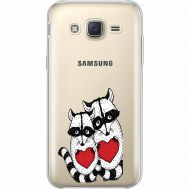 Силіконовий чохол BoxFace Samsung J500H Galaxy J5 Raccoons in love (35058-cc29)
