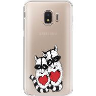 Силіконовий чохол BoxFace Samsung J260 Galaxy J2 Core Raccoons in love (35464-cc29)