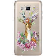 Силіконовий чохол BoxFace Samsung J710 Galaxy J7 2016 Deer with flowers (935060-rs5)