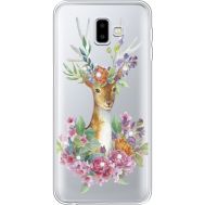 Силіконовий чохол BoxFace Samsung J610 Galaxy J6 Plus 2018 Deer with flowers (935459-rs5)