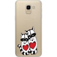 Силіконовий чохол BoxFace Samsung J600 Galaxy J6 2018 Raccoons in love (34979-cc29)