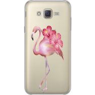 Силіконовий чохол BoxFace Samsung J700H Galaxy J7 Floral Flamingo (34980-cc12)