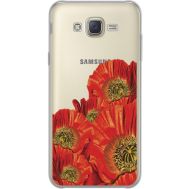 Силіконовий чохол BoxFace Samsung J700H Galaxy J7 Red Poppies (34980-cc44)