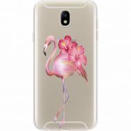 Силіконовий чохол BoxFace Samsung J730 Galaxy J7 2017 Floral Flamingo (35020-cc12)