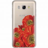 Силіконовий чохол BoxFace Samsung J510 Galaxy J5 2016 Red Poppies (35059-cc44)