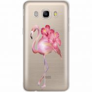 Силіконовий чохол BoxFace Samsung J710 Galaxy J7 2016 Floral Flamingo (35060-cc12)