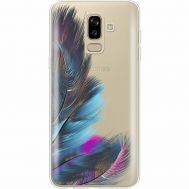 Силіконовий чохол BoxFace Samsung J810 Galaxy J8 2018 Feathers (35021-cc48)