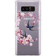 Силіконовий чохол BoxFace Samsung N950F Galaxy Note 8 Swallows and Bloom (935949-rs4)