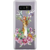 Силіконовий чохол BoxFace Samsung N950F Galaxy Note 8 Deer with flowers (935949-rs5)