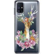 Силіконовий чохол BoxFace Samsung M515 Galaxy M51 Deer with flowers (940938-rs5)