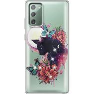 Силіконовий чохол BoxFace Samsung N980 Galaxy Note 20 Cat in Flowers (940569-rs10)