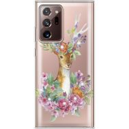 Силіконовий чохол BoxFace Samsung N985 Galaxy Note 20 Ultra Deer with flowers (940574-rs5)