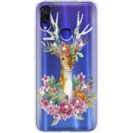 Силіконовий чохол BoxFace Xiaomi Redmi Note 7 Deer with flowers (936208-rs5)