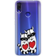 Силіконовий чохол BoxFace Xiaomi Redmi Note 7 Raccoons in love (36208-cc29)