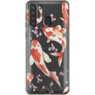 Силіконовий чохол BoxFace Samsung A215 Galaxy A21 Japanese Koi Fish (39761-cc3)