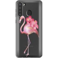 Силіконовий чохол BoxFace Samsung A215 Galaxy A21 Floral Flamingo (39761-cc12)
