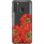 Силіконовий чохол BoxFace Samsung A215 Galaxy A21 Red Poppies (39761-cc44)