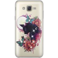 Силіконовий чохол BoxFace Samsung J701 Galaxy J7 Neo Duos Cat in Flowers (935624-rs10)