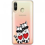 Силіконовий чохол BoxFace Samsung A6060 Galaxy A60 Raccoons in love (37397-cc29)