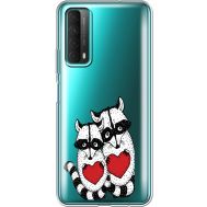 Силіконовий чохол BoxFace Huawei P Smart 2021 Raccoons in love (41134-cc29)