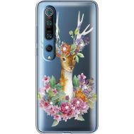 Силіконовий чохол BoxFace Xiaomi Mi 10 Pro Deer with flowers (939442-rs5)