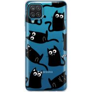 Силіконовий чохол BoxFace Samsung A125 Galaxy A12 с 3D-глазками Black Kitty (41507-cc73)