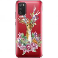 Силіконовий чохол BoxFace Samsung A025 Galaxy A02S Deer with flowers (941513-rs5)