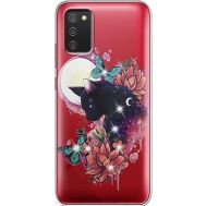 Силіконовий чохол BoxFace Samsung A025 Galaxy A02S Cat in Flowers (941513-rs10)
