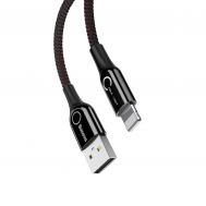 Кабель USB Baseus C-shaped Lighting 2.4A 1m чорний