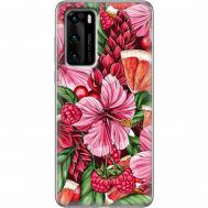 Силіконовий чохол BoxFace Huawei P40 Tropical Flowers (39746-up2416)