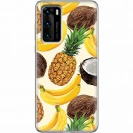 Силіконовий чохол BoxFace Huawei P40 Tropical Fruits (39746-up2417)