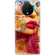 Силіконовий чохол BoxFace OnePlus 7T Yellow Girl Pop Art (38481-up2442)