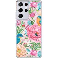 Силіконовий чохол BoxFace Samsung G998 Galaxy S21 Ultra Birds in Flowers (41719-up2374)