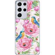 Силіконовий чохол BoxFace Samsung G998 Galaxy S21 Ultra Birds and Flowers (41719-up2376)