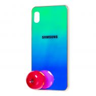 Чохол Shining для Samsung Galaxy A10 (A105) дзеркальний зелено-блакитний