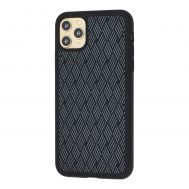 Чохол для iPhone 11 Pro Max Silicone Weaving чорний