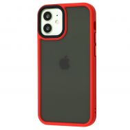Чохол для iPhone 12 mini Totu Shadow Matte Metal Buttons червоний