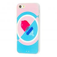 Чохол durex для iPhone 5 рожево-блакитний