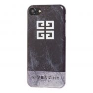 Чохол Glossy для iPhone 7/8 бренд чорно сірий