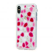 Чохол Colour stones для iPhone X / Xs червоний