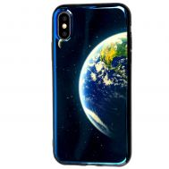 Чохол для iPhone X силікон перламут планета Земля