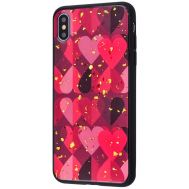 Чохол для iPhone Xs Max Leo Confetti "червоне серце"