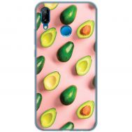 Чохол для Huawei P20 Lite Mixcase авокадо на рожевому