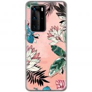 Чохол для Huawei P40 Pro Mixcase квіти та листя