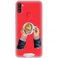 Чохол для Samsung Galaxy A11 / M11 Mixcase кава з серцем