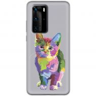Чохол для Huawei P40 Pro Mixcase кольоровий котик